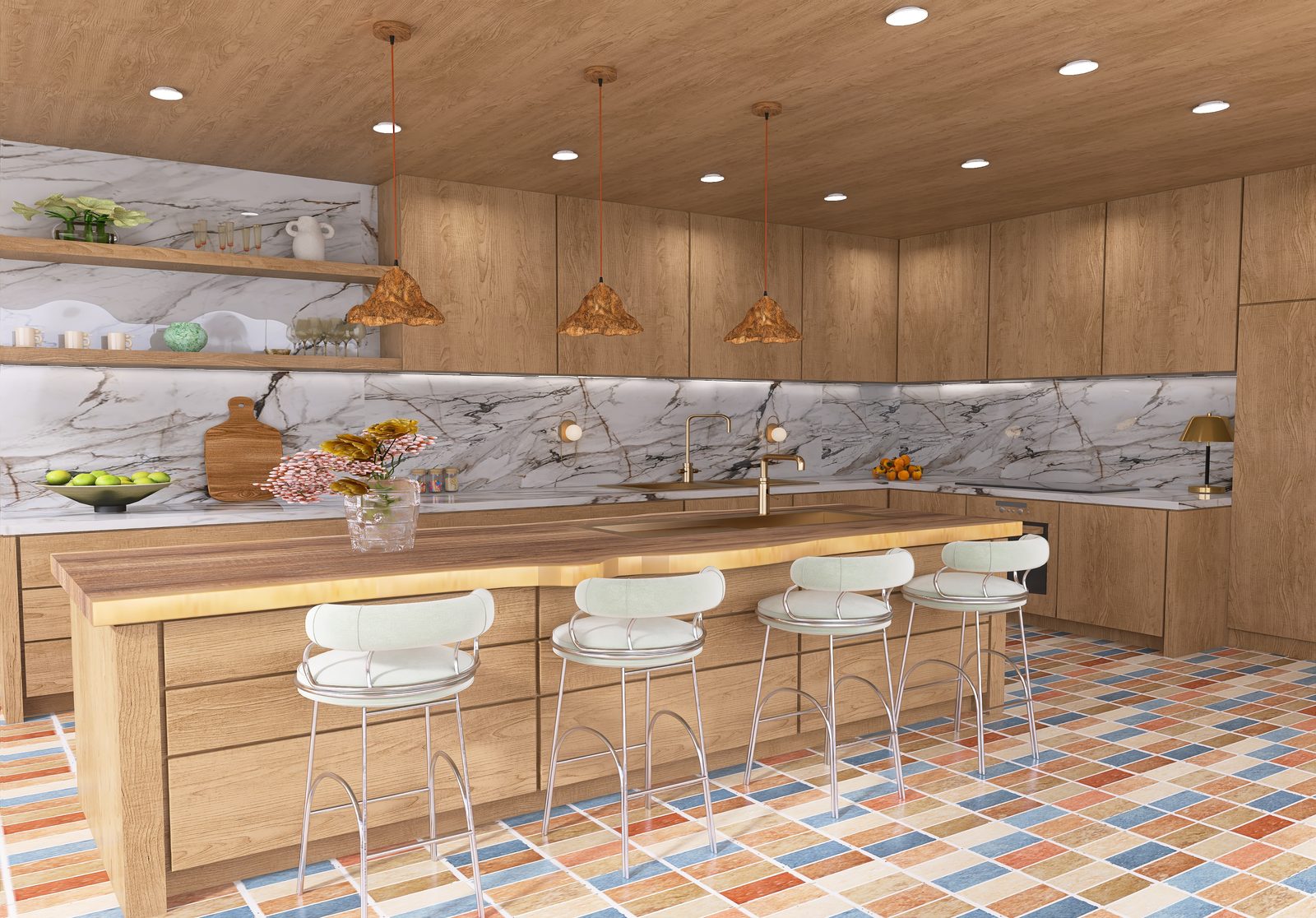 The Checkerboard Kitchen — Toward the corner